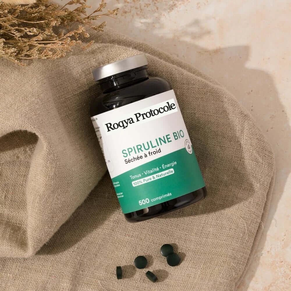 Pot de spiruline bio en comprimés